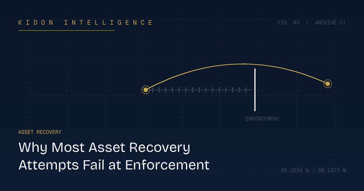 Why Most Asset Recovery Attempts Fail at the Enforcement Stage